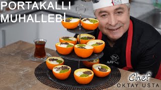 PORTAKALLI MUHALLEBİ❗ Nasıl Yapılır  l Oktay Usta [upl. by Brigida]