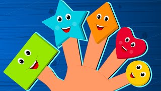 Shapes Finger Family  Songs For Children  Nursery Rhymes For kids [upl. by Teerpnam113]