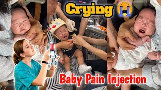 Crying 😭 Baby Painfully Injection 💉 Mother Vaccination the Child [upl. by Zared7]