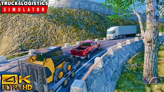 Pickup Delivering a Skid Steer  Truck amp Logistics Simulator  4K [upl. by Elysia]