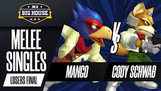 Mang0 Falco vs Cody Schwab Fox  Melee Singles Losers Final  The Big House 11 [upl. by Jotham355]