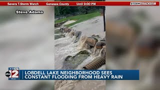 Lobdell Lake neighborhood asks for help after constant flooding from heavy rain [upl. by Tur]