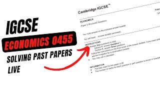 IGCSE Economics 0455  Solving past paper questions live  Paper 2 [upl. by Brandenburg856]