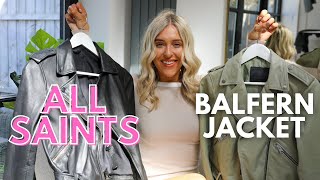 ALL SAINTS BALFERN JACKET REVIEW 2022  ALL SAINTS LEATHER JACKET REVIEW STYLING amp SIZING TIPS [upl. by Trebron]