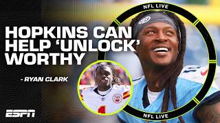 The Hopkins trade is all a part of the Chiefs unlocking Xavier Worthy 🔒  Ryan Clark  NFL Live [upl. by Zuzana]