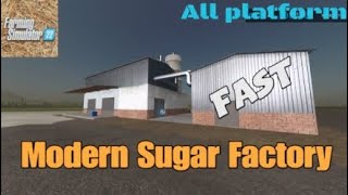 Modern Sugar Factory  New mod for all platforms on FS22 [upl. by Placido207]