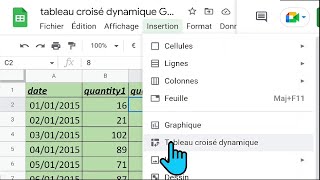 TABLEAU CROISÉ DYNAMIQUE GOOGLE SHEET [upl. by Nonac]