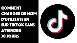 Comment changer de nom dutilisateur sur TikTok sans attendre 30 jours [upl. by Torray]