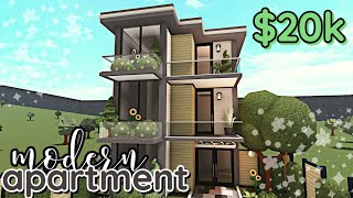 Building a Bloxburg APARTMENT Modern  Build Tutorial WITH VOICE [upl. by Volpe]