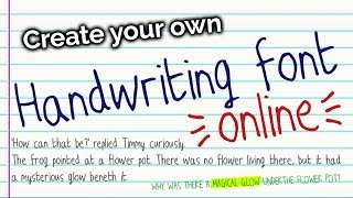 How to create your own Handwriting Font Its Easy [upl. by Zailer]