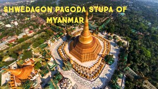 The Golden Crown of Myanmar Shwedagon Pagoda stupa [upl. by Januarius]