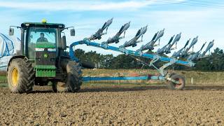 Ploughing  Lemken 7 Furrow Plough amp John Deere 7R [upl. by Eberhard]