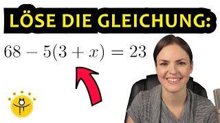 Lineare GLEICHUNGEN mit KLAMMERN lösen – viele Beispiele [upl. by Milak52]