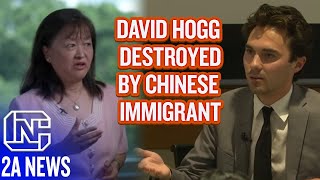 David Hogg Gets Destroyed By Chinese Immigrant On Gun Control [upl. by Cavit]