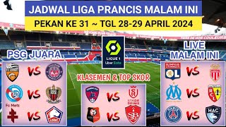 Jadwal Liga Prancis Malam Ini  PSG vs LE HAVRE  LYON vs AS MONACO LIGUE 1 FRANCE 202324 [upl. by Fitting340]