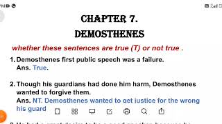 demosthenes class 5 questions and answers gulmohar english reader chapter 7 [upl. by Ailina]