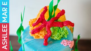 Under the Sea cake  gumpaste fondant and chocolate coral  Finding Dory Cake [upl. by Sicnarf]