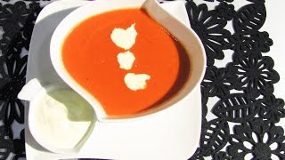 Receta Sopa de tomates rostizados y ahumados en leche de coco [upl. by Grewitz568]