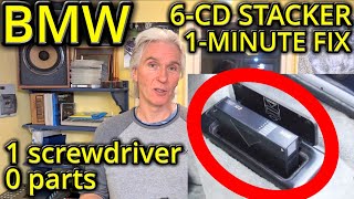 BMW 6CD STACKER FIX IN ONE MINUTE [upl. by Ahsercal971]