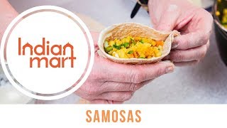 Samosas Veggie amp Meat Recipe and Tutorial  IndianMart [upl. by Matt942]