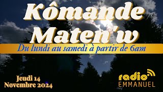 KÔMANDE MATENW PIERRE BINSE ROCHE RADIO EMMANUEL [upl. by Oberon]