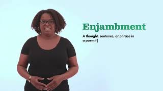 Poetry Terms Enjambment [upl. by Ettenej]