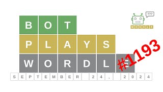 Sep 24 2024  Bot plays Wordle 1193  How to guess todays word Answer hints solution [upl. by Favien]