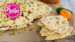 indisches Naan Brot  PfannenBrot  Sallys Welt [upl. by Siobhan61]