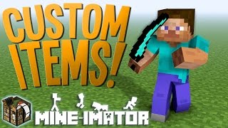 How To Make Custom Items  Mineimator Tutorial [upl. by Naivad]