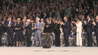 Standing ovation for Zelensky at ceremony marking 80th anniversary of DDay on Omaha Beach  AFP [upl. by Bates885]