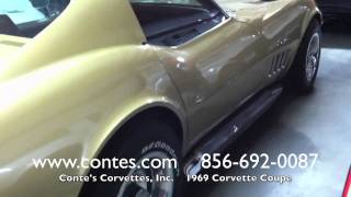 1969 Riverside Gold Corvette Coupe for Sale at Contes Corvettes Inc Vineland NJ USA [upl. by Ilrebma]