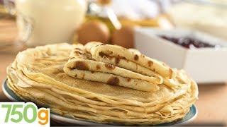 Recette inratable de crêpes  750g [upl. by Ahsrav804]