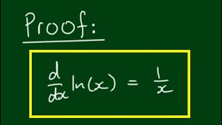 Proof Derivative of lnx  1x by First Principles [upl. by Kepner]