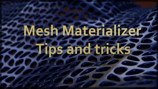 Tips using Mesh Materializer  Blender Addon [upl. by Einnoj]