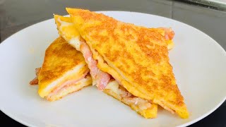 Egg Sandwich｜黃金三文治｜完美的早餐！簡單又美味！ [upl. by Swanhilda491]