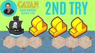 CATAN SEAFARERS  Second Try Treasure Islands  Game 122 [upl. by Vasquez]