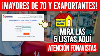 ¡DEVOLUCIÓN FONAVI ESTAS SON LAS 5 LISTAS DE FONAVISTAS QUE PERTENECEN AL REINTEGRO 2 y REQUISITOS [upl. by Nairoc889]