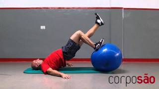 Entrenamiento Inteligente Extensión de cadera  Flexión de rodilla con FitBallTriple amenaza [upl. by Attennod]