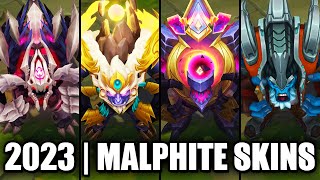 ALL MALPHITE SKINS SPOTLIGHT 2023  League of Legends [upl. by Gombosi91]