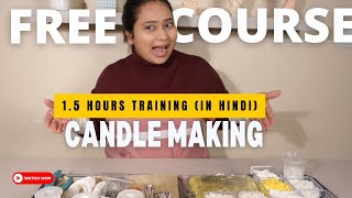 FREE CANDLE MAKING COURSE  FREE Candle Making Course For Beginners in Hindi candlemaking candle [upl. by Annodam]