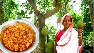 Echor Chingri Recipe  Raw Jackfruit with Prawn [upl. by Knick743]