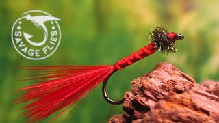 Fly Tying a Bloodworm Larva Classic style [upl. by Loftus]