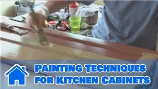 Interior Painting Ideas  Painting Techniques for Kitchen Cabinets [upl. by Anerrol]