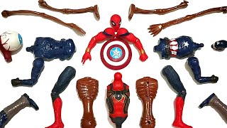 Assembling Figure Toys  CaptainamericaSpiderman And Sirenhead [upl. by Miles320]