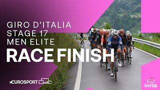 quotBIGGEST MOMENT OF HIS LIFEquot 😍  Giro DItalia Stage 17 Race Finish  Eurosport Cycling [upl. by Glaudia253]