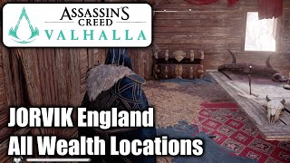 Assassins Creed Valhalla  All Wealth Locations  Jorvik [upl. by Arvie]