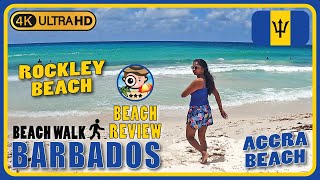 🔱 Rockley Beach Accra Boardwalk Barbados 🇧🇧 Chilled beach 4K Walking TourBeach Walk amp Review [upl. by Leiso]