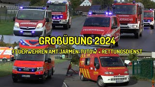 GROßFEUER AGRARBETRIEB EINSATZFAHRTEN ZUR GROßÜBUNG IM AMT JARMENTUTOW [upl. by Dorella]