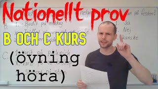 Nationellt prov övning B och C kurs höra SFI [upl. by Youngran]