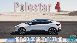 We saw the Polestar 4  not so secret track testing still no rear window [upl. by Ellehsat870]